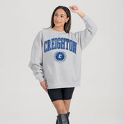 CREIGHTON BLUEJAYS TRADITION REFINED PREMIUM FLEECE CREWNECK PULLOVER
