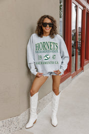 SACRAMENTO STATE HORNETS ALLEGIANCE PREMIUM FLEECE DROP SHOULDER CREWNECK PULLOVER