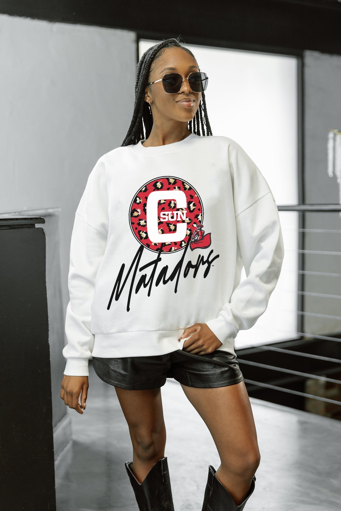 CAL STATE NORTHRIDGE MATADORS WILD BREAKTHROUGH PREMIUM FLEECE CREWNECK PULLOVER