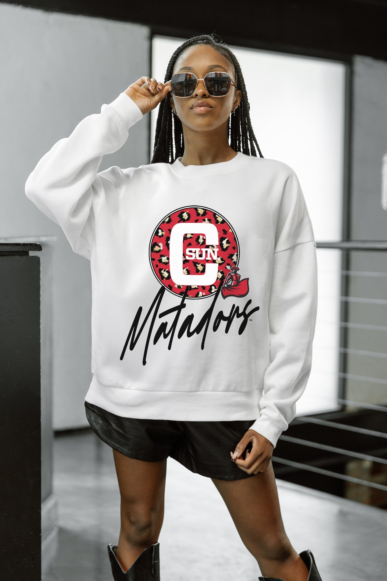CAL STATE NORTHRIDGE MATADORS WILD BREAKTHROUGH PREMIUM FLEECE CREWNECK PULLOVER