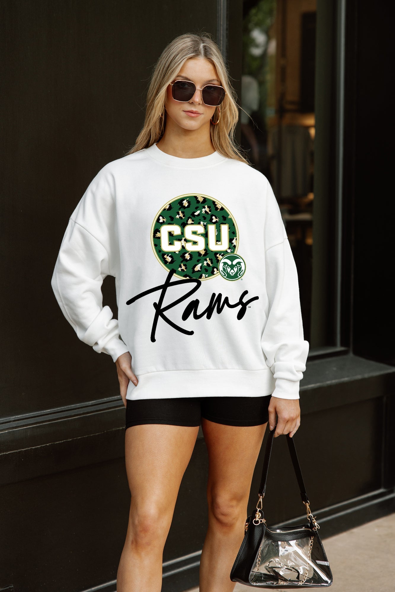 COLORADO STATE RAMS WILD BREAKTHROUGH PREMIUM FLEECE CREWNECK PULLOVER