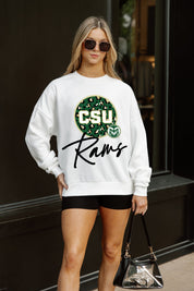 COLORADO STATE RAMS WILD BREAKTHROUGH PREMIUM FLEECE CREWNECK PULLOVER