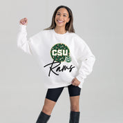 COLORADO STATE RAMS WILD BREAKTHROUGH PREMIUM FLEECE CREWNECK PULLOVER