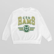 COLORADO STATE RAMS SWIFT STRIKE PREMIUM FLEECE DROP SHOULDER CREWNECK PULLOVER