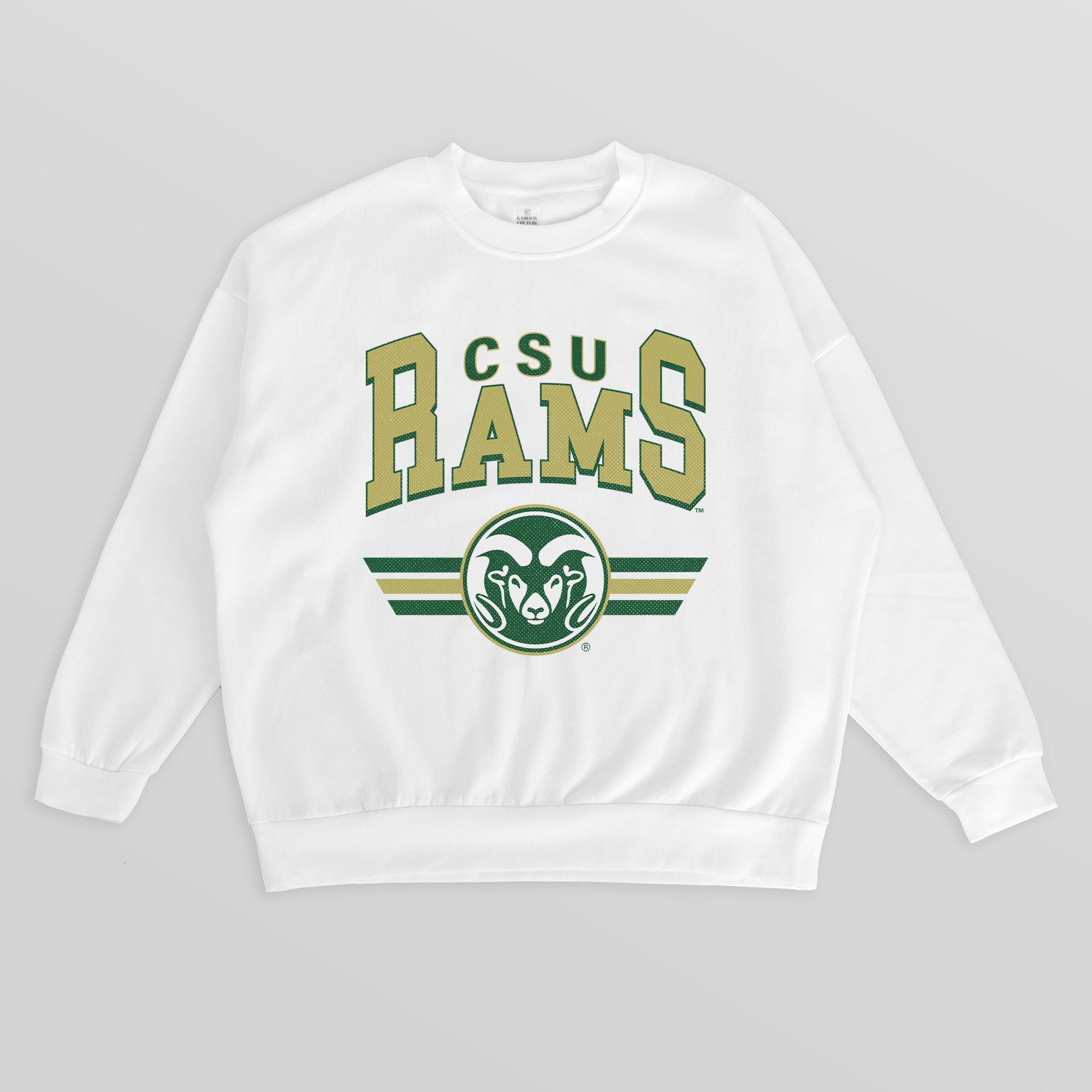 COLORADO STATE RAMS SWIFT STRIKE PREMIUM FLEECE DROP SHOULDER CREWNECK PULLOVER
