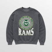 COLORADO STATE RAMS SATURDAY SEAL PREMIUM FLEECE DROP SHOULDER CREWNECK PULLOVER