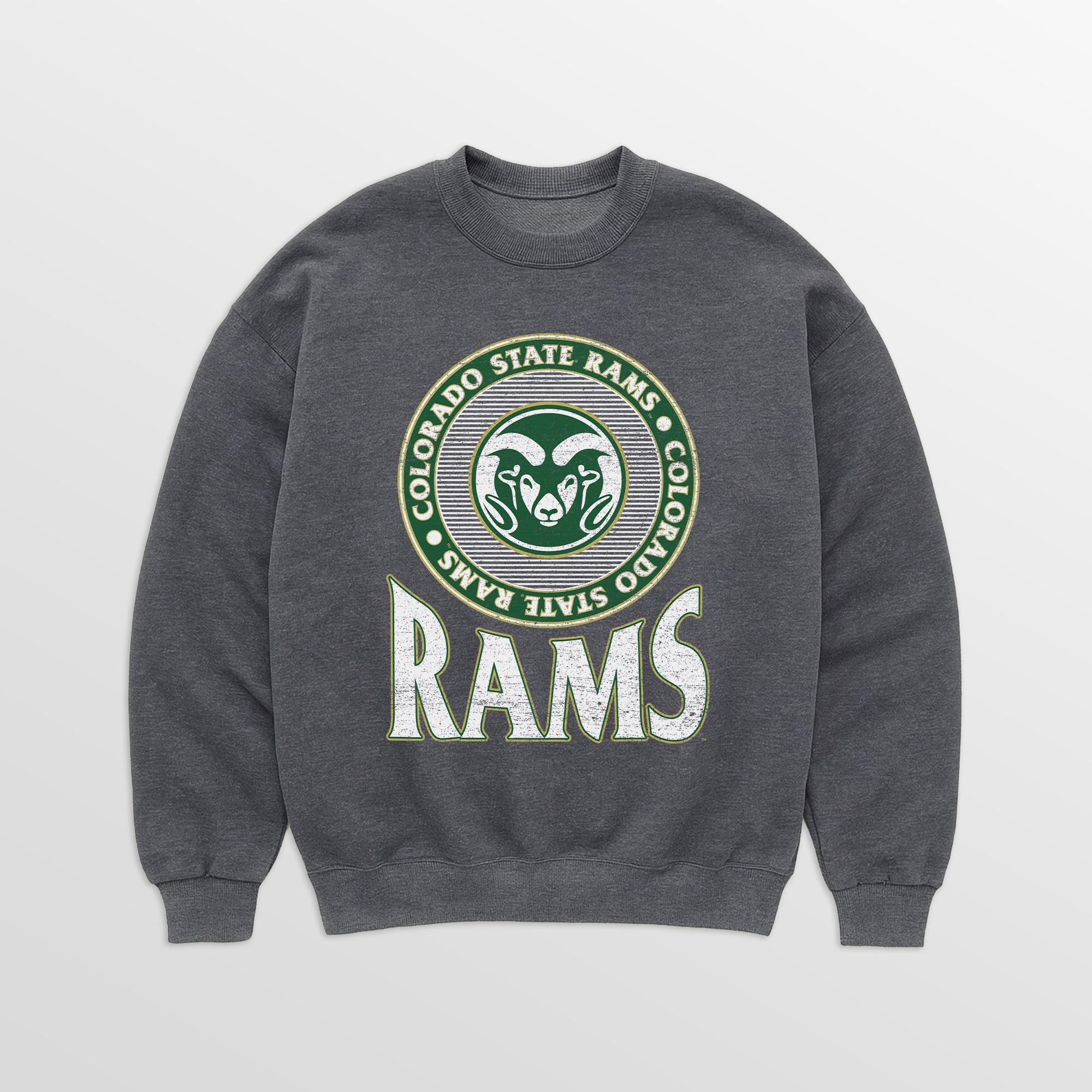 COLORADO STATE RAMS SATURDAY SEAL PREMIUM FLEECE DROP SHOULDER CREWNECK PULLOVER