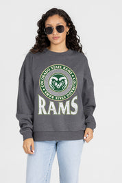 COLORADO STATE RAMS SATURDAY SEAL PREMIUM FLEECE DROP SHOULDER CREWNECK PULLOVER