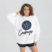 DALLAS COWBOYS WILD BREAKTHROUGH PREMIUM FLEECE CREWNECK PULLOVER