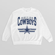 DALLAS COWBOYS SWIFT STRIKE PREMIUM FLEECE CREWNECK PULLOVER