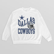 DALLAS COWBOYS HARD EARNED PREMIUM FLEECE CREWNECK PULLOVER