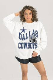 DALLAS COWBOYS HARD EARNED PREMIUM FLEECE CREWNECK PULLOVER