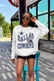 DALLAS COWBOYS HARD EARNED PREMIUM FLEECE CREWNECK PULLOVER