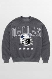 DALLAS COWBOYS RISING STAR PREMIUM FLEECE CREWNECK PULLOVER