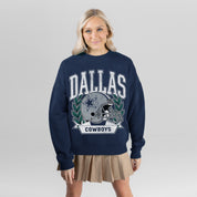 DALLAS COWBOYS CLASSIC ARCHIVES PREMIUM FLEECE DROP SHOULDER CREWNECK PULLOVER