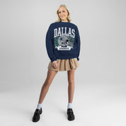 DALLAS COWBOYS CLASSIC ARCHIVES PREMIUM FLEECE DROP SHOULDER CREWNECK PULLOVER