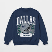 DALLAS COWBOYS CLASSIC ARCHIVES PREMIUM FLEECE DROP SHOULDER CREWNECK PULLOVER