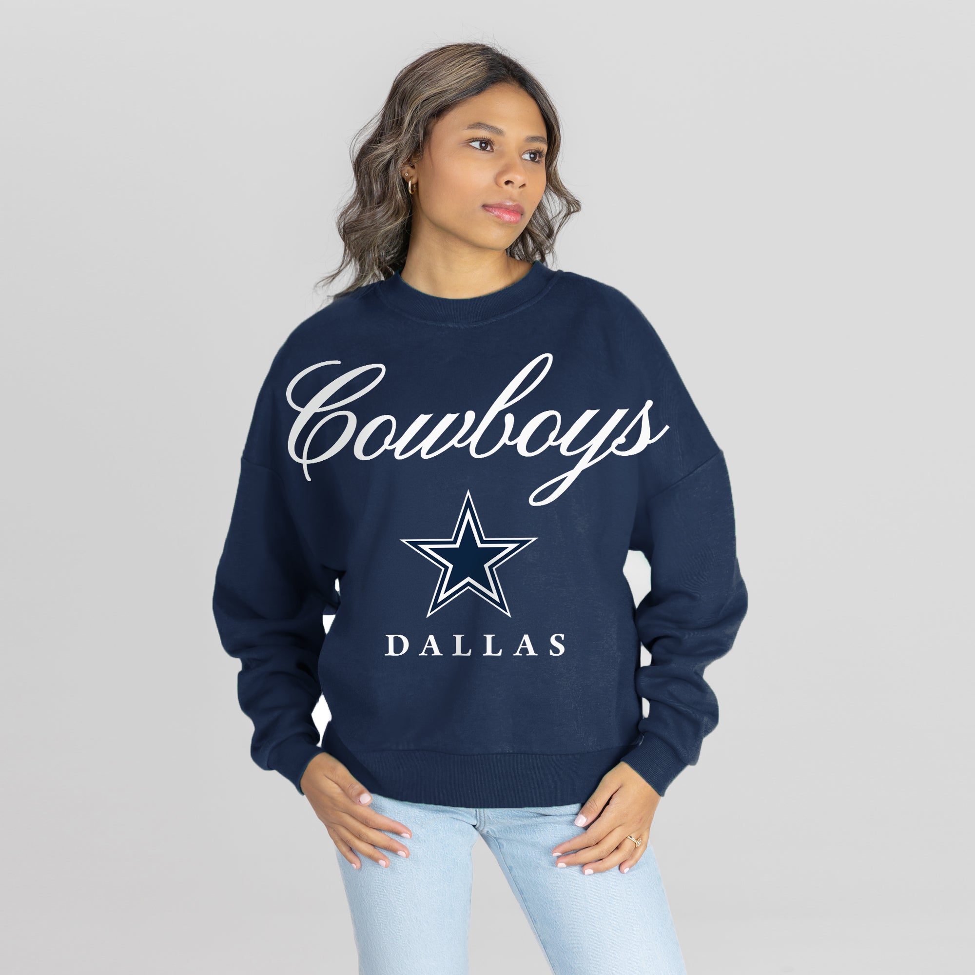DALLAS COWBOYS LEGACY CLUB PREMIUM FLEECE CREWNECK PULLOVER