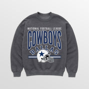 DALLAS COWBOYS KICKOFF CLASSIC PREMIUM FLEECE DROP SHOULDER CREWNECK PULLOVER