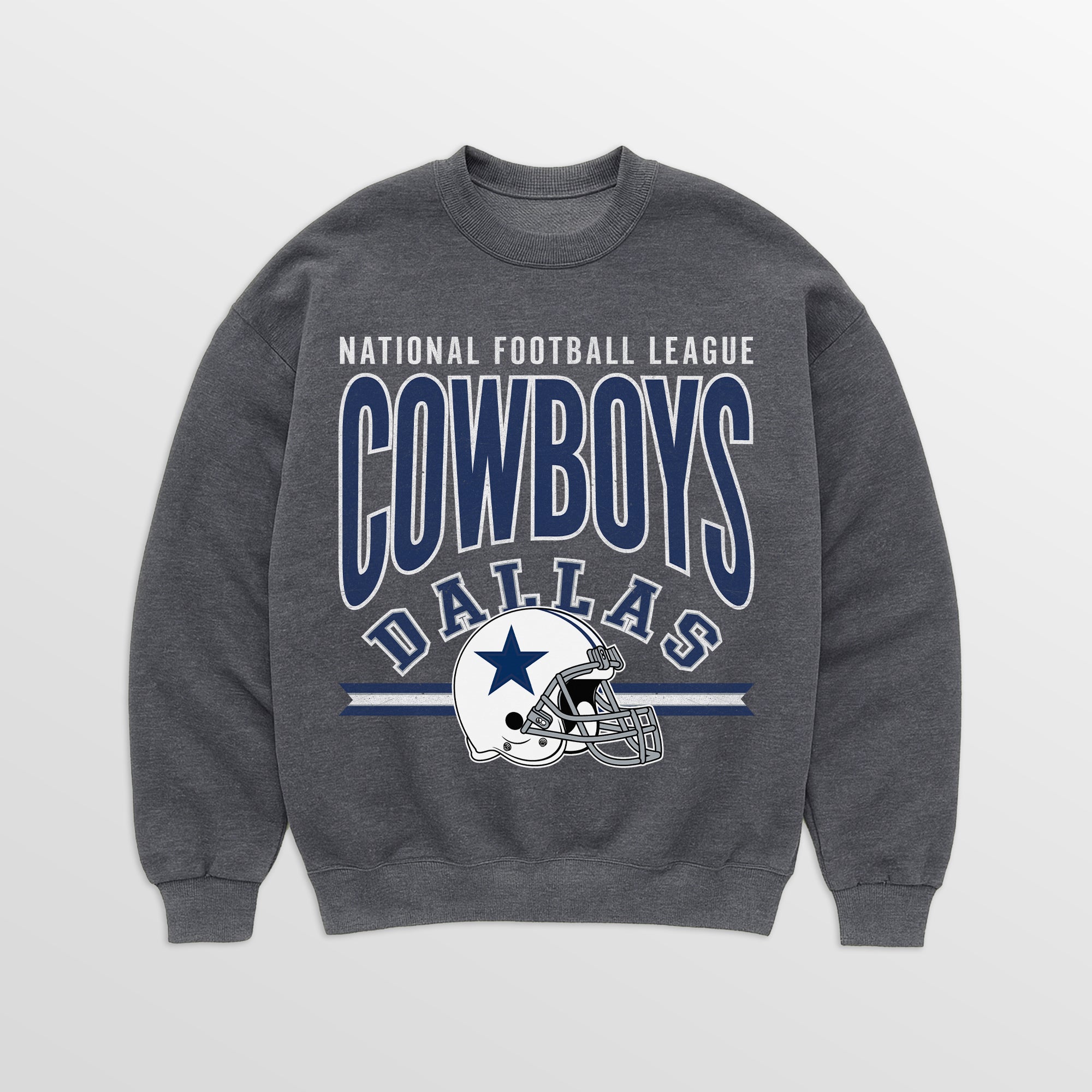 DALLAS COWBOYS KICKOFF CLASSIC PREMIUM FLEECE DROP SHOULDER CREWNECK PULLOVER