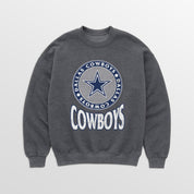 DALLAS COWBOYS SATURDAY SEAL PREMIUM FLEECE DROP SHOULDER CREWNECK PULLOVER