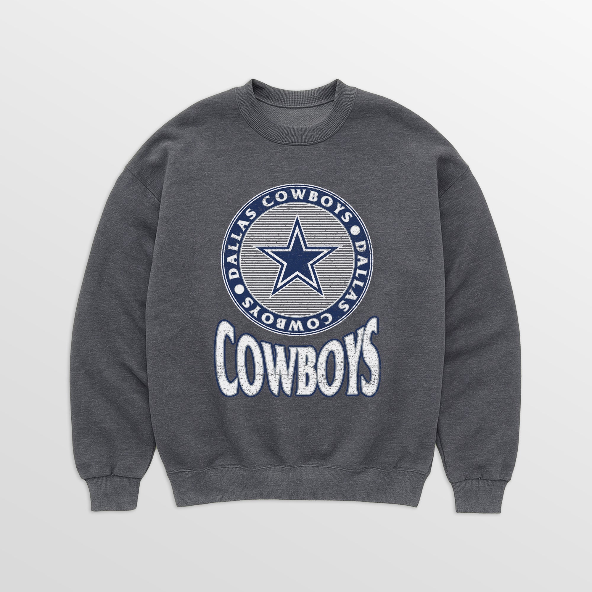 DALLAS COWBOYS SATURDAY SEAL PREMIUM FLEECE DROP SHOULDER CREWNECK PULLOVER