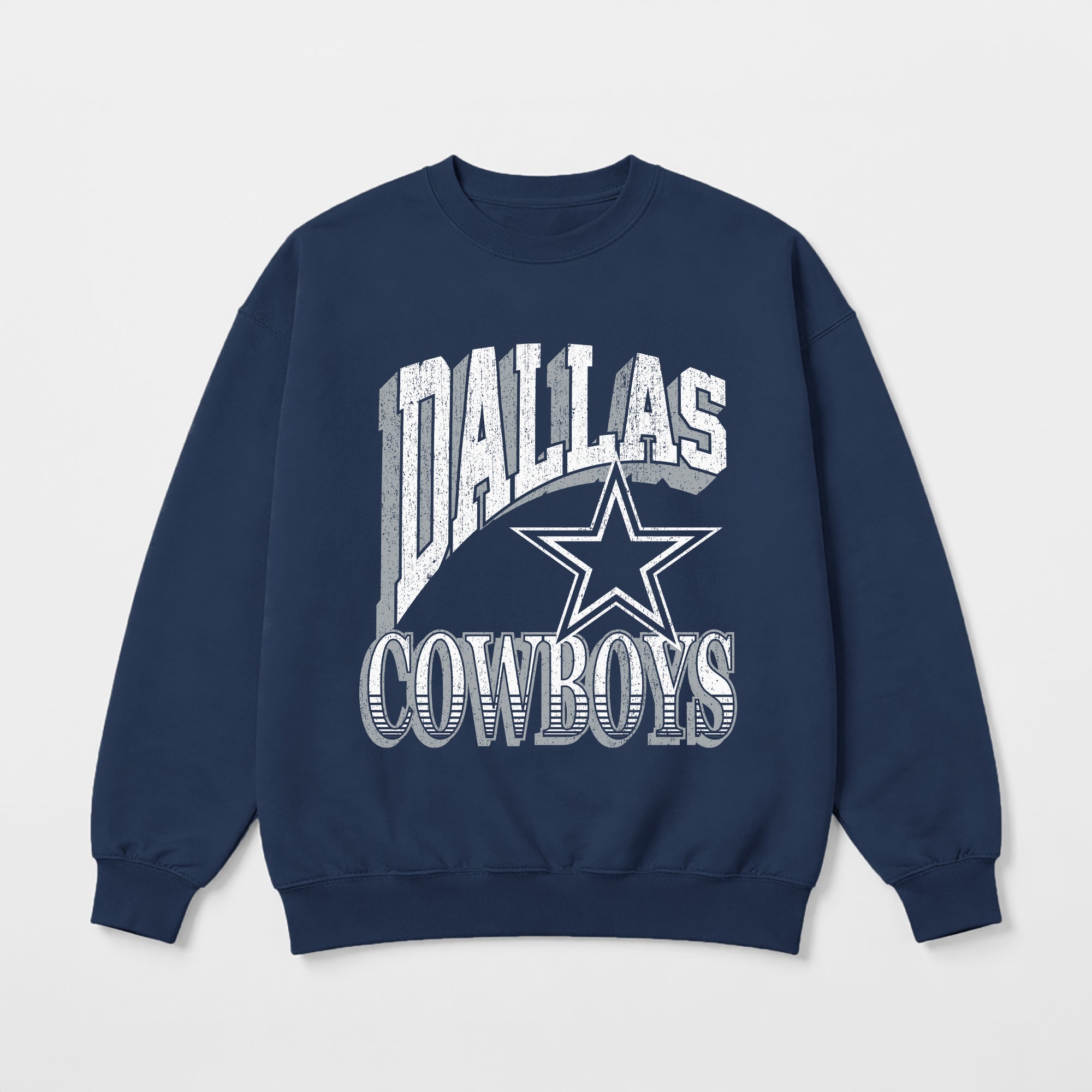 DALLAS COWBOYS MAIN CHARACTER PREMIUM FLEECE DROP SHOULDER CREWNECK PULLOVER