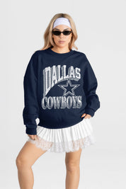 DALLAS COWBOYS MAIN CHARACTER PREMIUM FLEECE DROP SHOULDER CREWNECK PULLOVER
