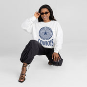 DALLAS COWBOYS ENDZONE PREMIUM FLEECE DROP SHOULDER CREWNECK PULLOVER