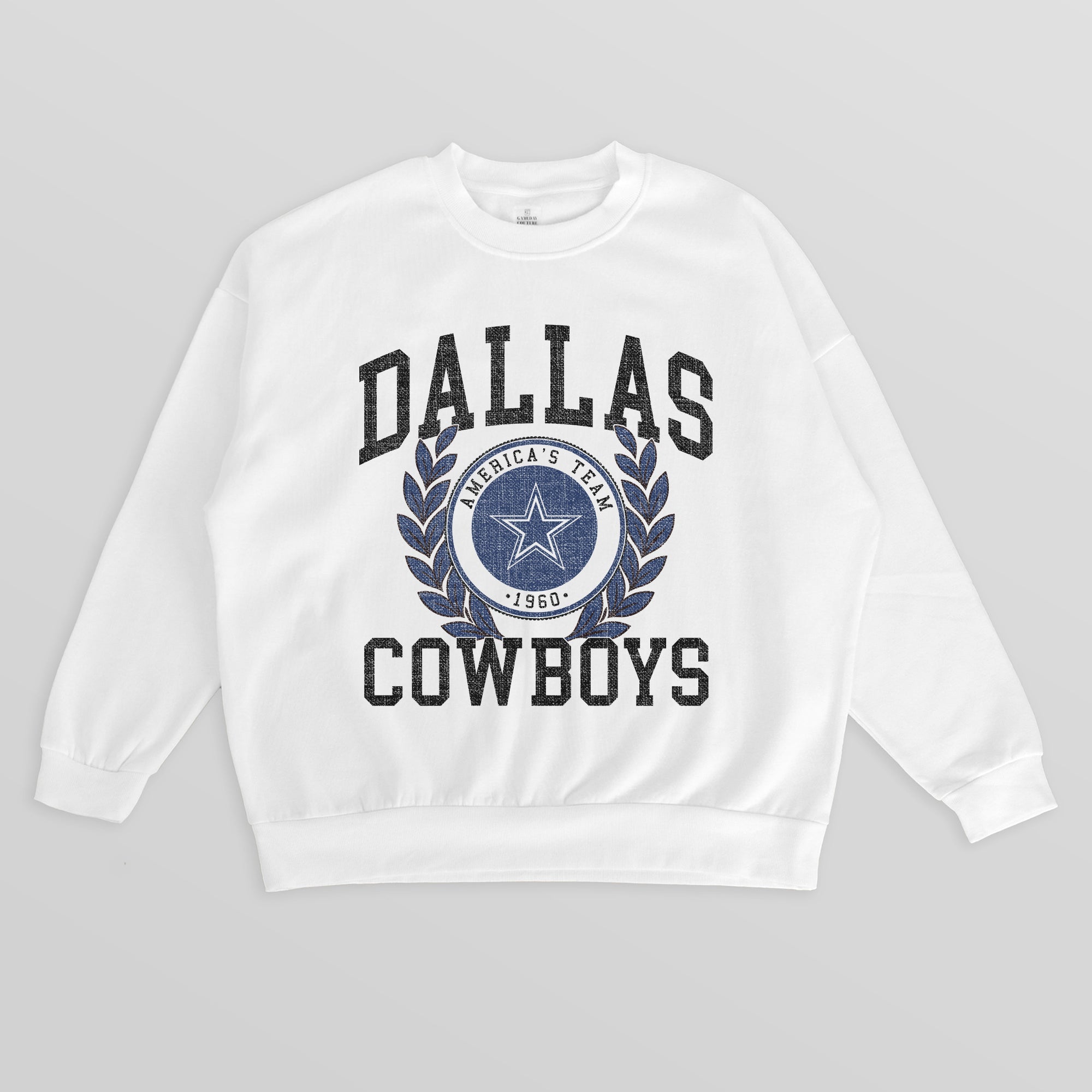 DALLAS COWBOYS GOLD STANDARD PREMIUM FLEECE DROP SHOULDER CREWNECK PULLOVER