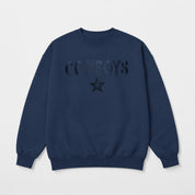 DALLAS COWBOYS ELITE ERA EMBROIDERED PREMIUM FLEECE CREWNECK