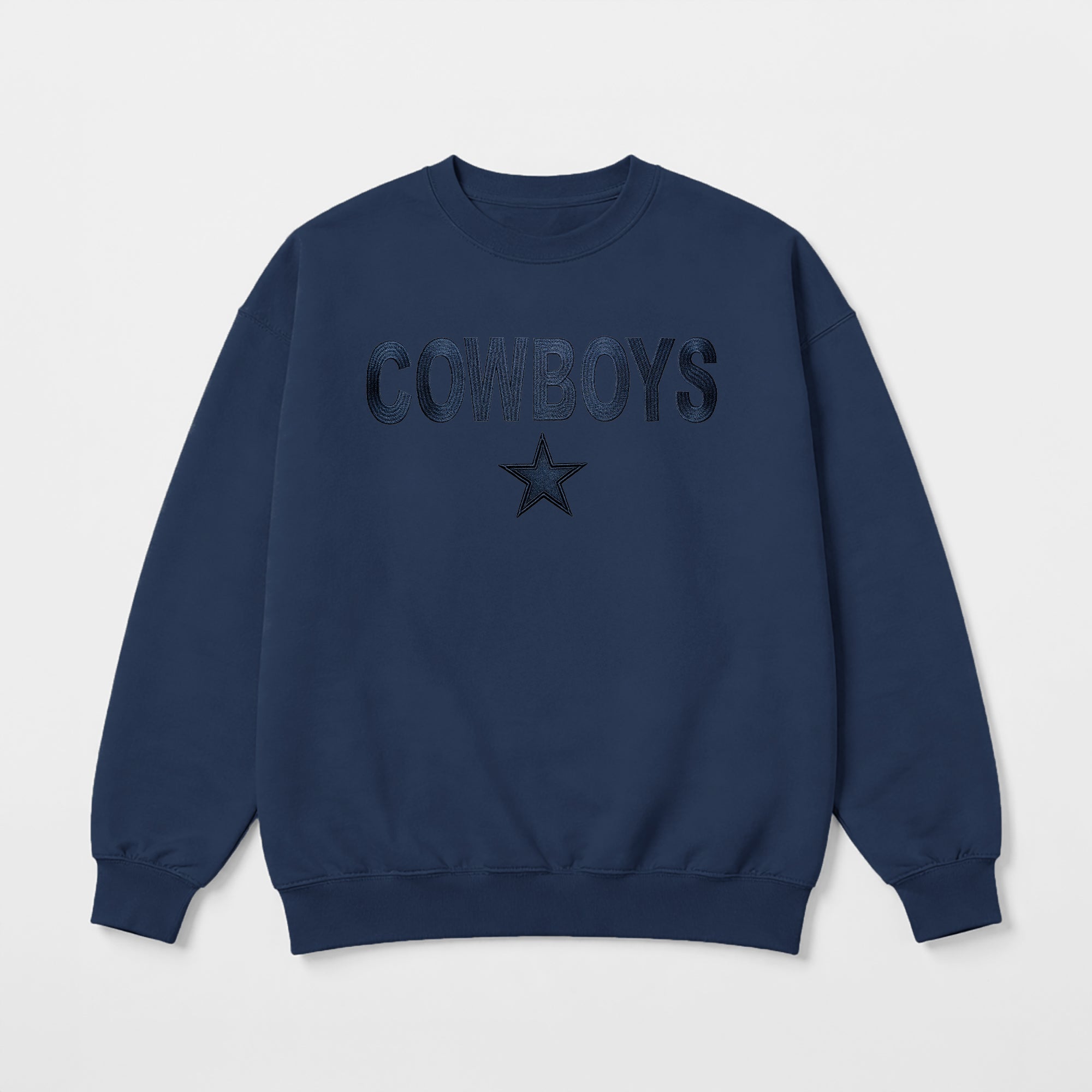 DALLAS COWBOYS ELITE ERA EMBROIDERED PREMIUM FLEECE CREWNECK