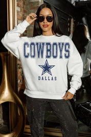 DALLAS COWBOYS Sunday Drives Fleece Crewneck Pullover