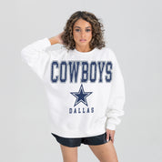 DALLAS COWBOYS Sunday Drives Fleece Crewneck Pullover