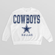 DALLAS COWBOYS Sunday Drives Fleece Crewneck Pullover