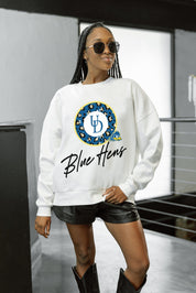 DELAWARE BLUE HENS WILD BREAKTHROUGH PREMIUM FLEECE CREWNECK PULLOVER