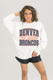 DENVER BRONCOS FADED FORMATION PREMIUM FLEECE CREWNECK PULLOVER
