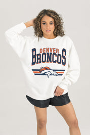 DENVER BRONCOS SWIFT STRIKE PREMIUM FLEECE CREWNECK PULLOVER