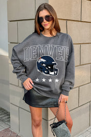 DENVER BRONCOS RISING STAR PREMIUM FLEECE CREWNECK PULLOVER