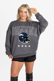 DENVER BRONCOS RISING STAR PREMIUM FLEECE CREWNECK PULLOVER