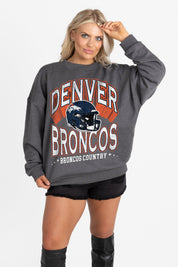 DENVER BRONCOS STAY COOL PREMIUM FLEECE CREWNECK PULLOVER BY RANDI MAHOMES