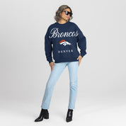 DENVER BRONCOS LEGACY CLUB PREMIUM FLEECE CREWNECK PULLOVER