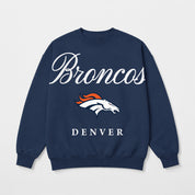 DENVER BRONCOS LEGACY CLUB PREMIUM FLEECE CREWNECK PULLOVER