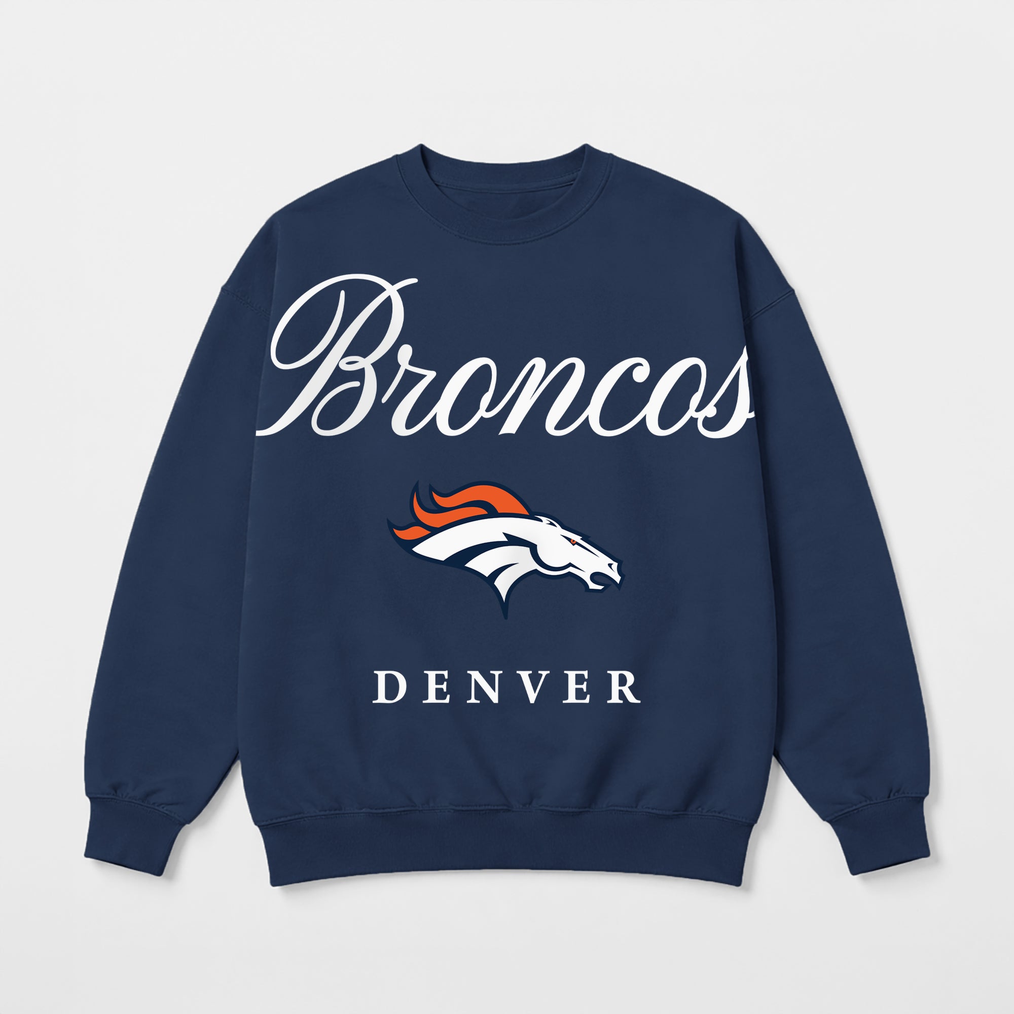 DENVER BRONCOS LEGACY CLUB PREMIUM FLEECE CREWNECK PULLOVER
