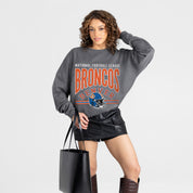 DENVER BRONCOS KICKOFF CLASSIC PREMIUM FLEECE DROP SHOULDER CREWNECK PULLOVER