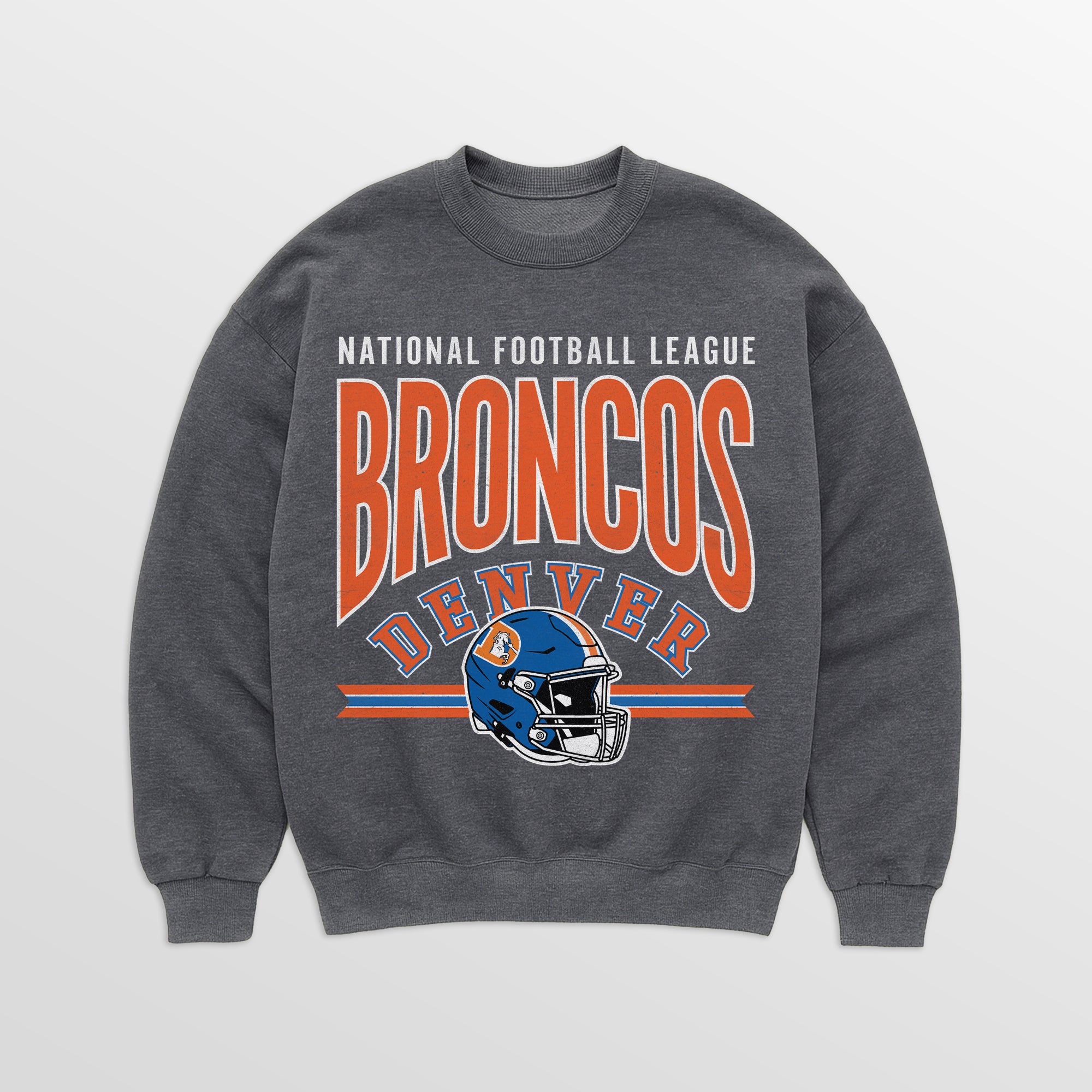 DENVER BRONCOS KICKOFF CLASSIC PREMIUM FLEECE DROP SHOULDER CREWNECK PULLOVER