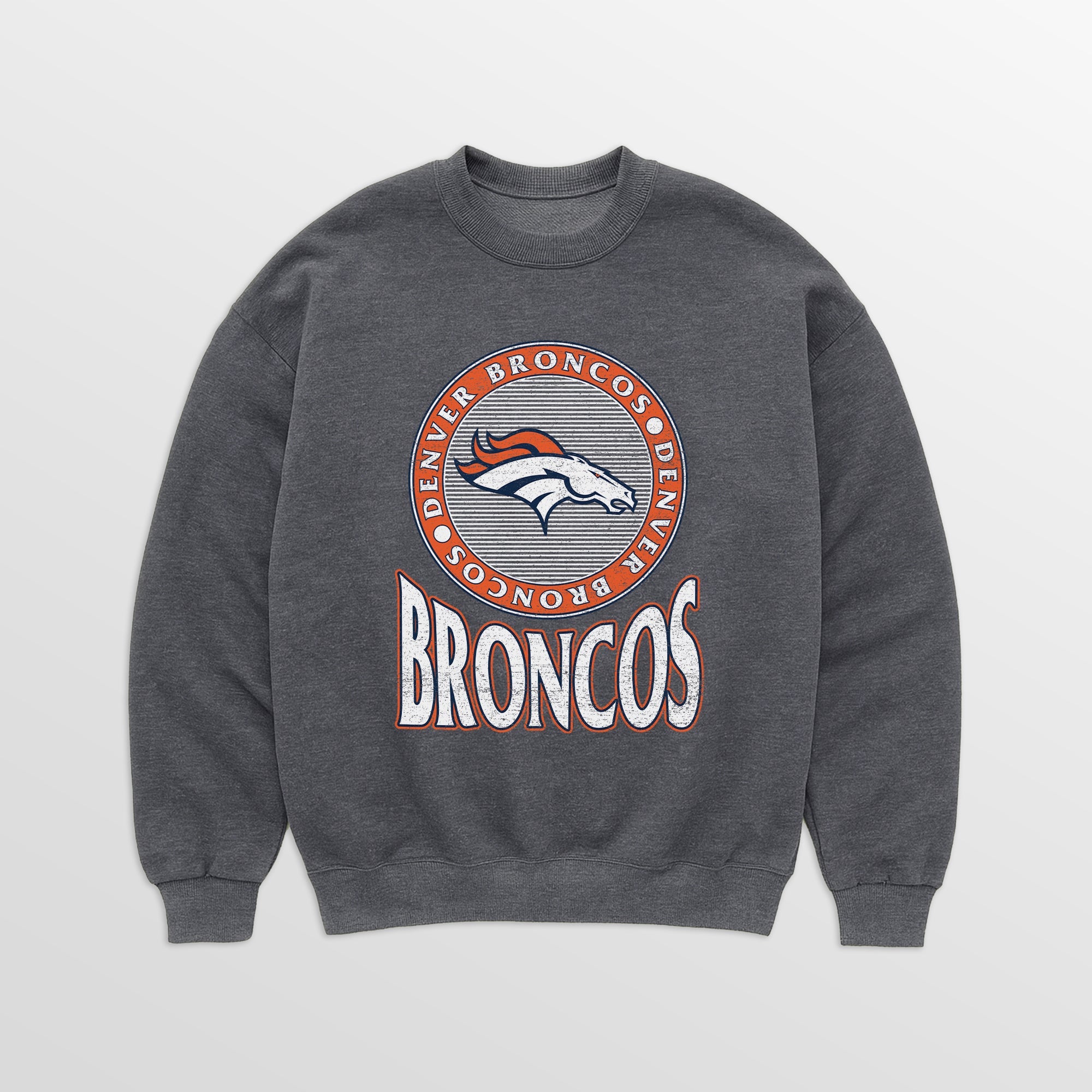 DENVER BRONCOS SATURDAY SEAL PREMIUM FLEECE DROP SHOULDER CREWNECK PULLOVER