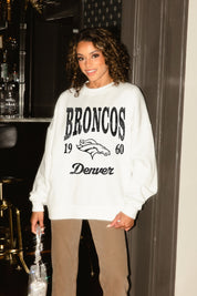 DENVER BRONCOS PEAK SEASON PREMIUM FLEECE CREWNECK PULLOVER