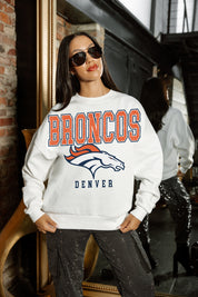 DENVER BRONCOS Sunday Drives Fleece Crewneck Pullover