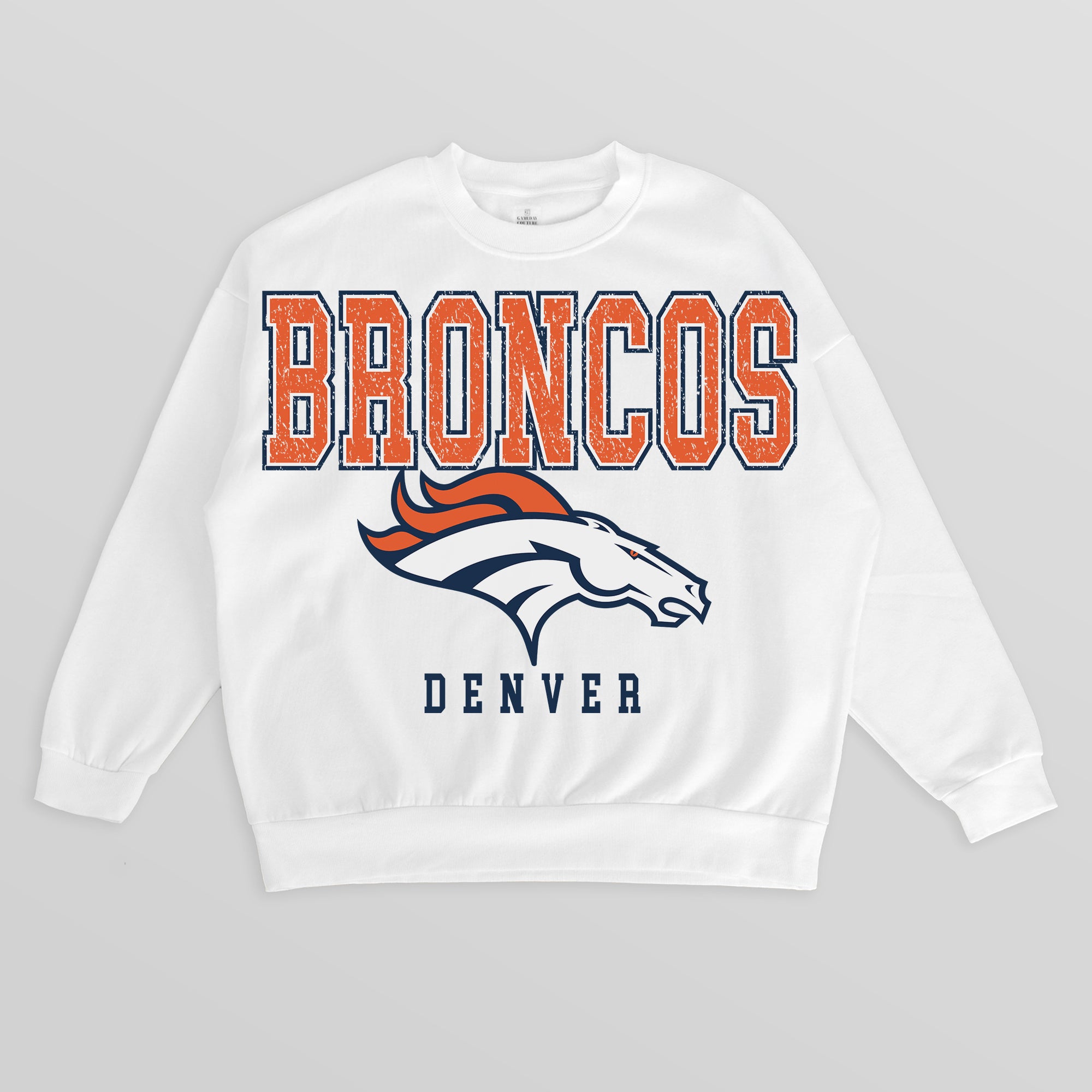 DENVER BRONCOS Sunday Drives Fleece Crewneck Pullover